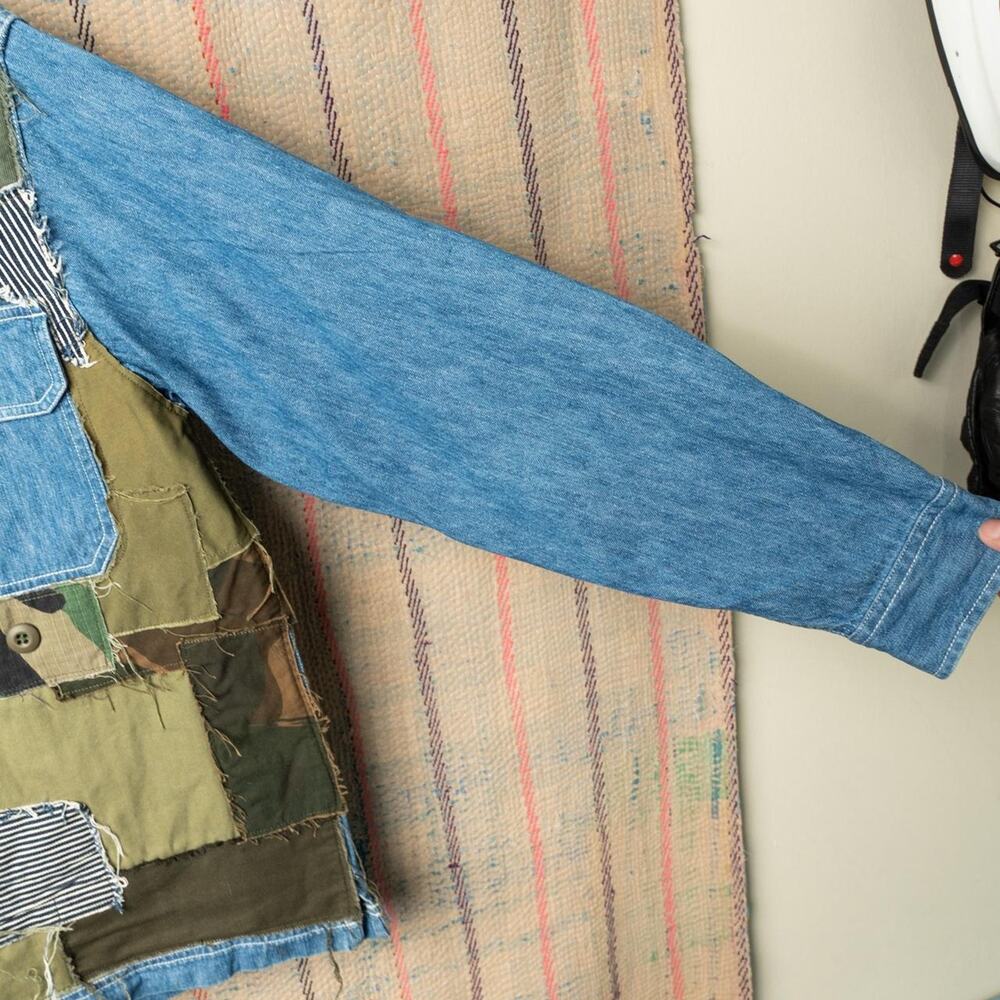Custom upcycled patchwork jacket size medium - Picture 6 of 8